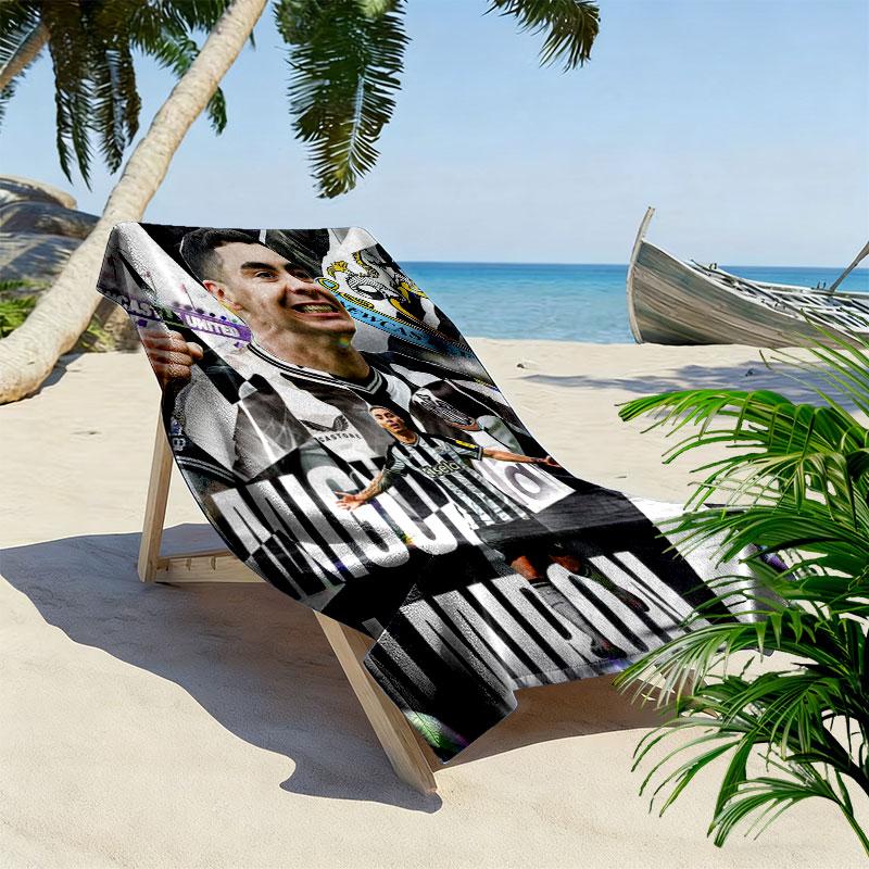 Newcastle United Print Beach Towel, Large Soft Quick Dry Towel for Beach Camping Swimming