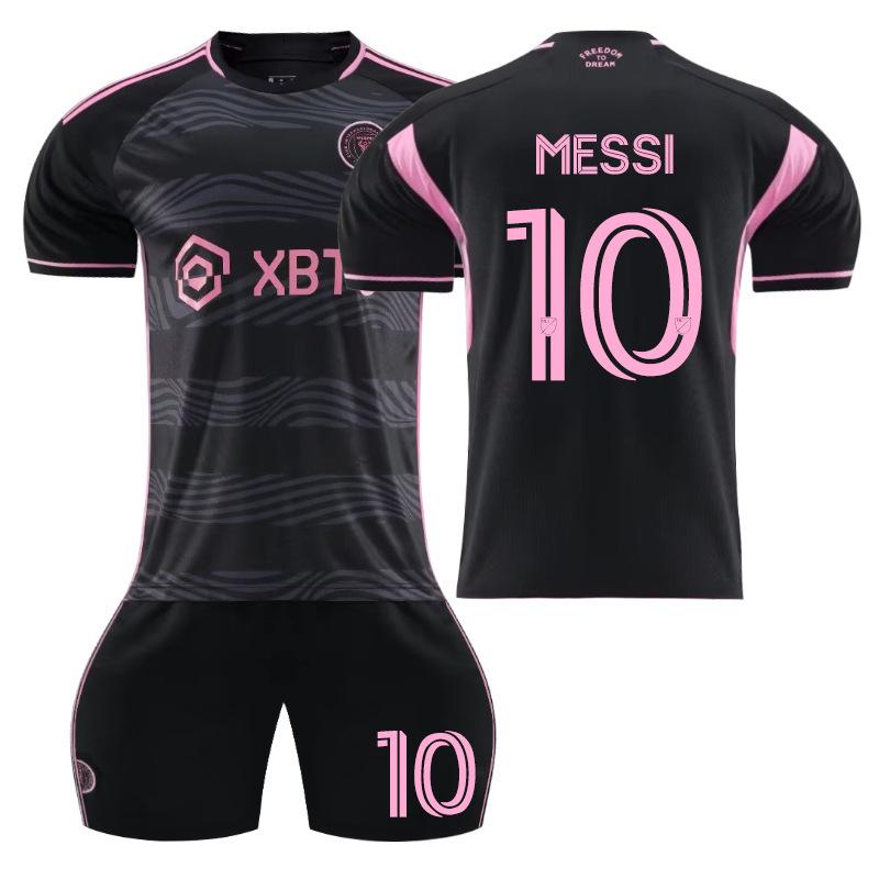 2324 Miami International away No. 10 jersey new major league home football jersey black powder original socks 16#