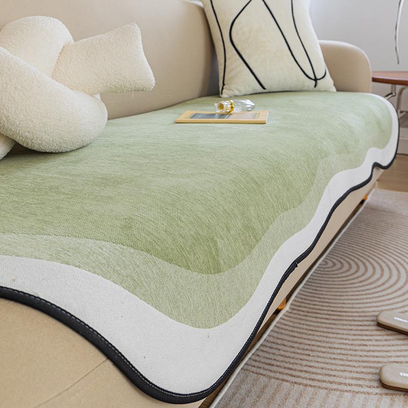 Nieregularna poduszka na sofę z szenili Poduszka o specjalnym kształcie Uniwersalna na cztery pory roku Antypoślizgowa Odporna na zarysowania Jednolity kolor Prosta poduszka