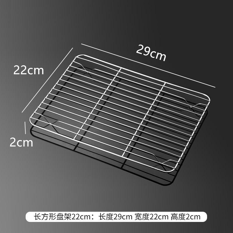 Thickened 304 Stainless Steel Food Serving Tray Buffet Presentation Trays Drain Rack Grease Trap Baking Plates Kitchen Organizer