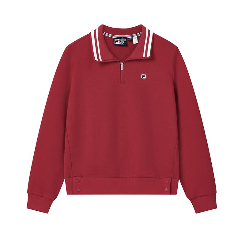Fila Наследие Простой Классический Модный Повседневный Универсальный Удобный Свитшот-Пуловер Женский свитшот Красный F11W618211FPK M