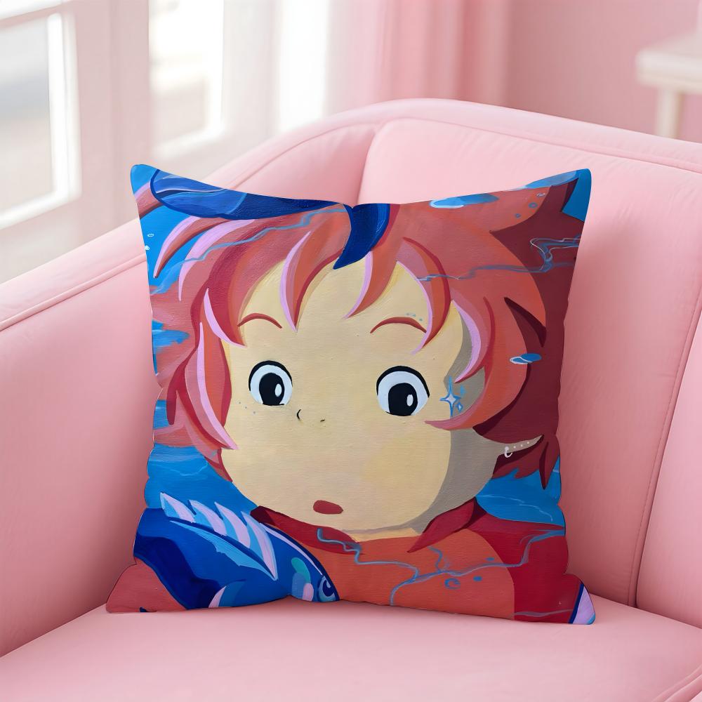 PPonyo Cushion Cover Pillow Case Soft Friendly Fabric Concealed Zipper