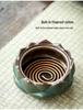 Ceramic Lotus Incense Burner for Mugwort & Sandalwood - Home Health Care Decor.