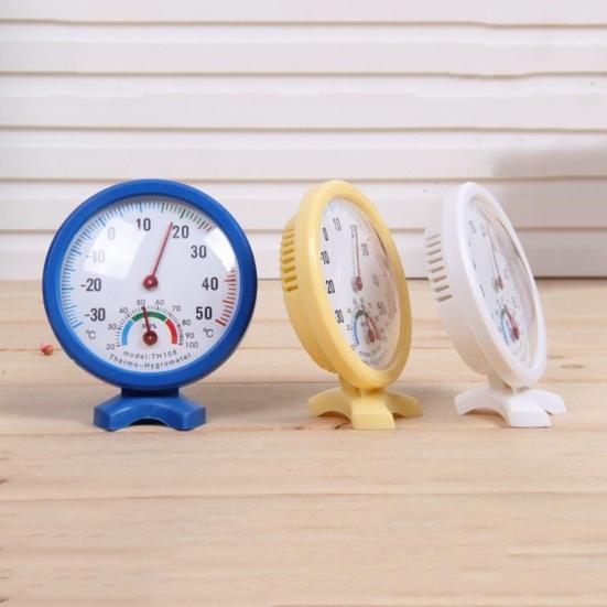 Round Analog Thermometer Hygrometer Hygrothermograph Temperature Humidity Meter