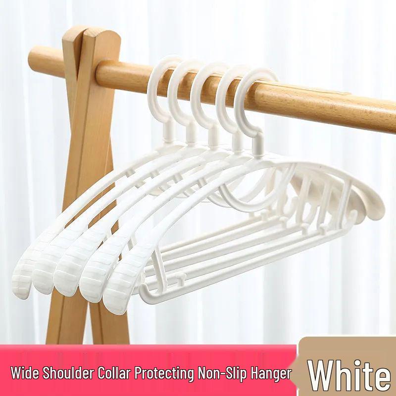 

Набор пластиковых вешалок с широкими плечиками и противоскользящим покрытием – Бесплатная доставка! Set of 5