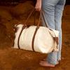 Leather Duffel Bag Large Cowhide Travel Bag Tricolor Cowhide Patchwork Bag Brown Leather Weekender Gym Bag Overnight Bag