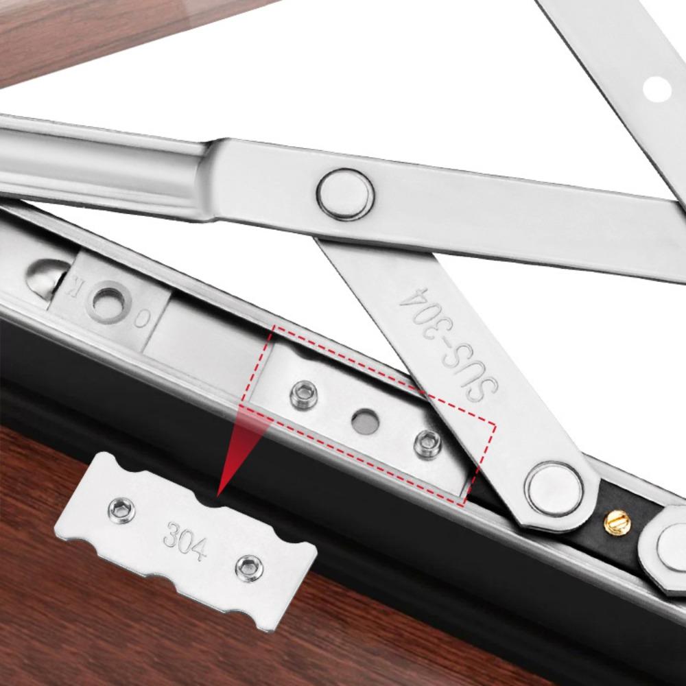4PCS Stainless Steel Wind Support Limit Plate Window Lock Non Punching Window Limiter Limit Lock Portable