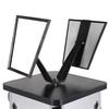 360° Rotating Eyeglasses Display Stand - 44-Pair Capacity,  Aluminum Composite & Wood Construction, Silver/Black - with Adjustable Mirrors