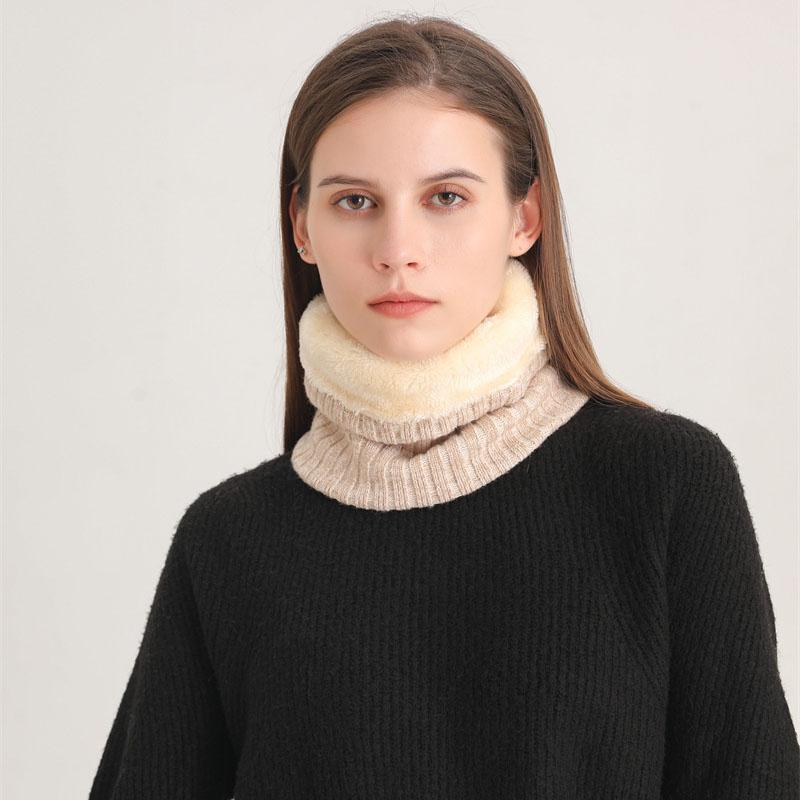 

New Fashion Knit Neckerchief Women Men Neck Scarf Winter Warm Windproof Fleecing Thickening Neck Ring Scarves Wrap Accessories One Size