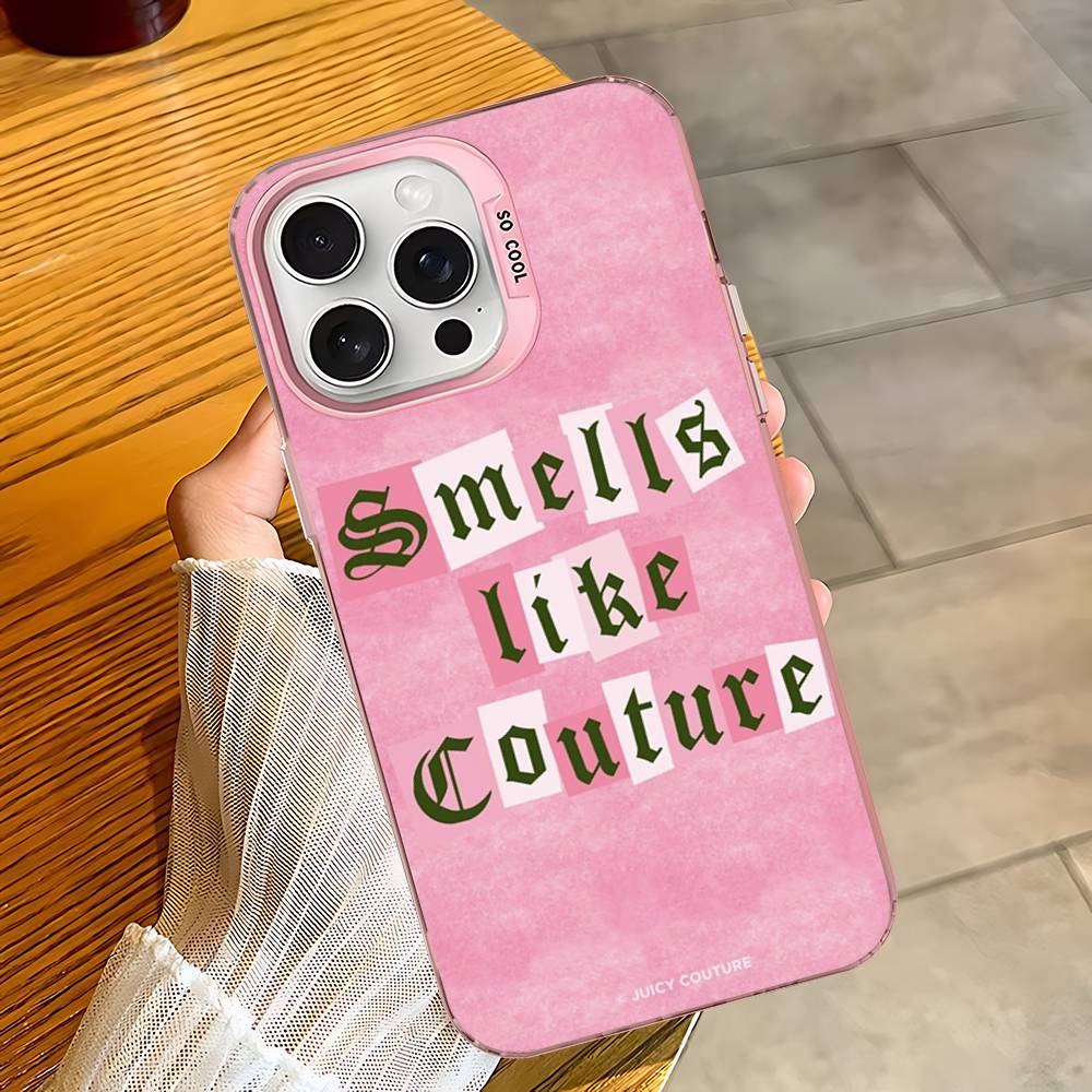 J-Juicy C-Couture Handyhülle für iPhone 17 16 15 14 13 12 11 Pro Max Plus Farbe Silber Hülle