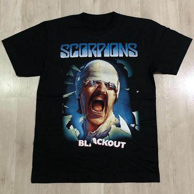 2025 Scorpions Heavy Metal Rock Short Sleeve European and American Retro Vibe High Street Fashion Brand Cotton High Quality