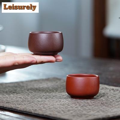 2 Stück/Los Yixing Lila Ton Teetasse Antike Teeschale Tasse Teeverkostung Riechbecher Chazhan Meistertassen Zisha Teegeschirr Sammlung 60ml