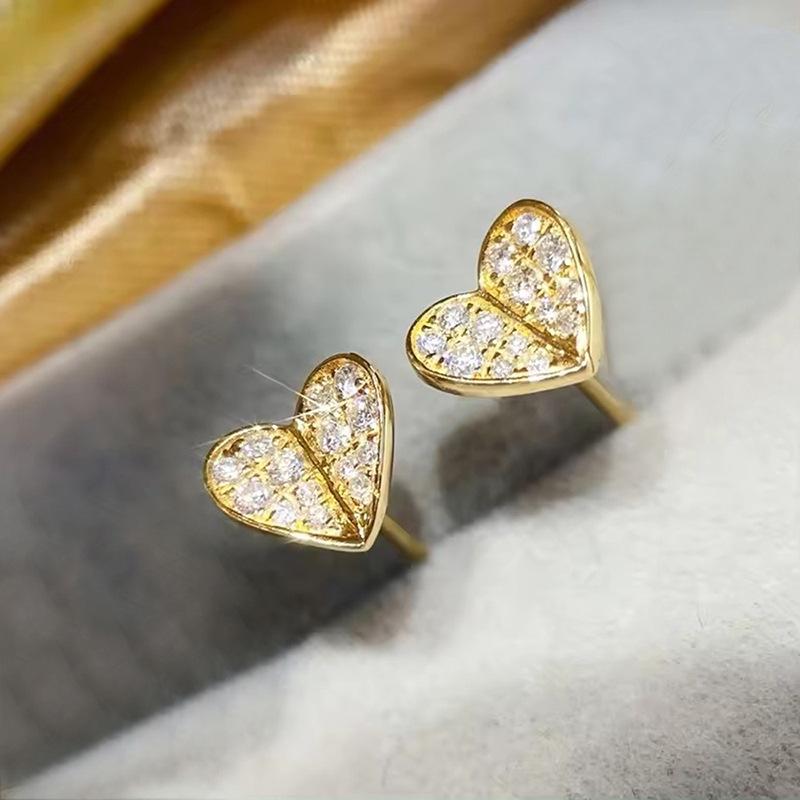 Shein Earrings, Heart-Shaped Love Simple Jewelry, Lady Elegant Wind Stud Earrings