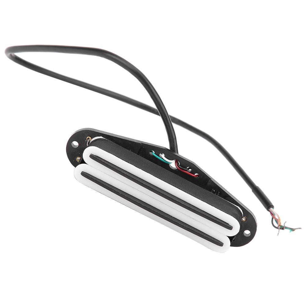 Tonabnehmer Kleine E-Gitarrenteile Musikinstrumentenzubehör für ST DualRail 11K Widerstand(Weiß Schwarz-Schiene )