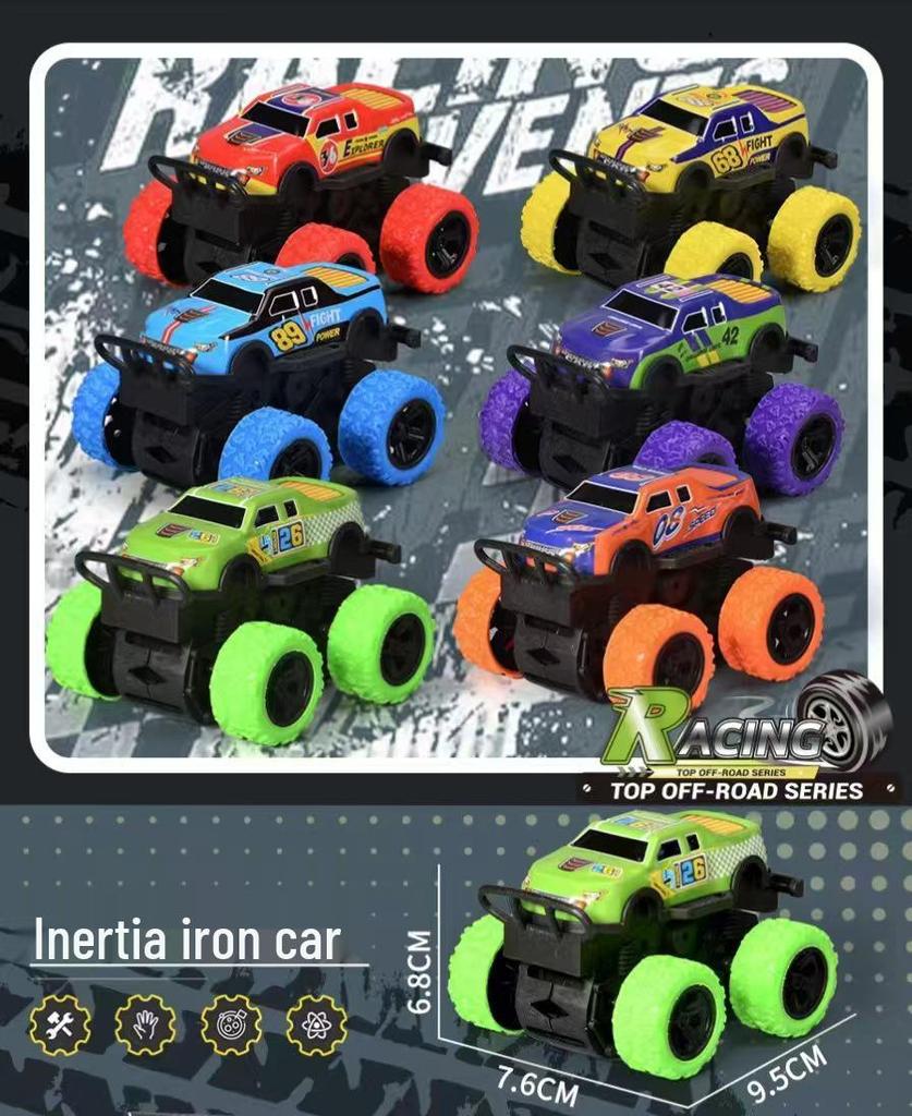 "Inertia Rotating Stunt Car - Shatter-Resistant Off-Road Toy for Kids"