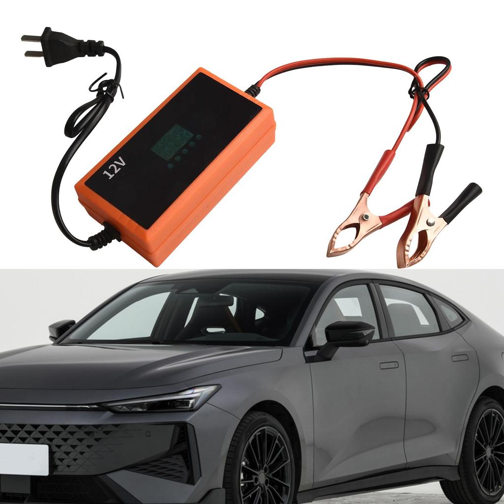 Portable 12V Acid Battery Charger Perfect for Cars and Motorcycles