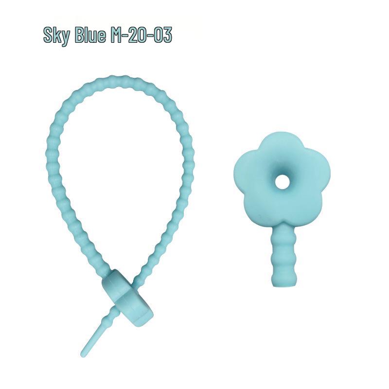 Multicolor TPR Silicone Zip Ties: Elastic Self-Locking, Reusable Cable Organizers & Keychain Pendants.