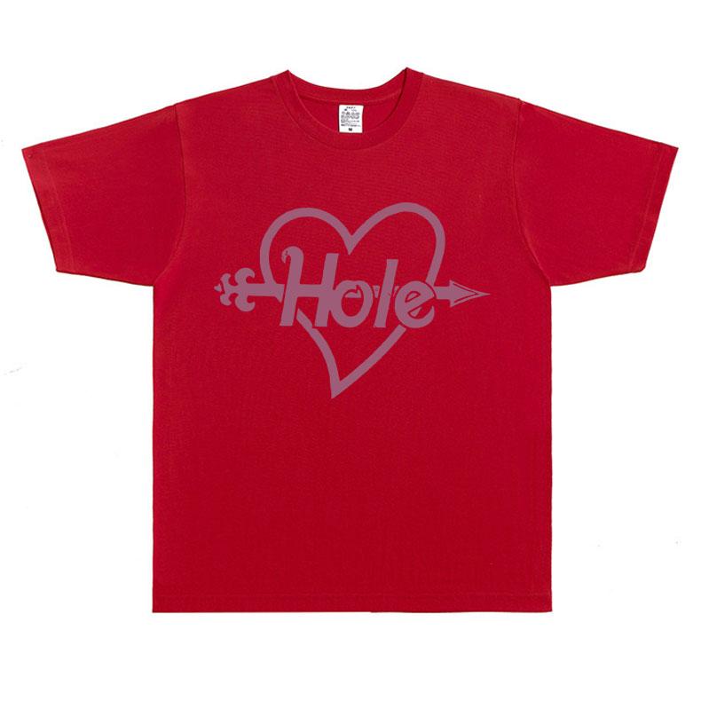 Alternative Rock Band Hole Pink Heart and Arrow Graphic Print T-shirt Courtney Love T-shirts Men Women Gothic Oversized T Shirts