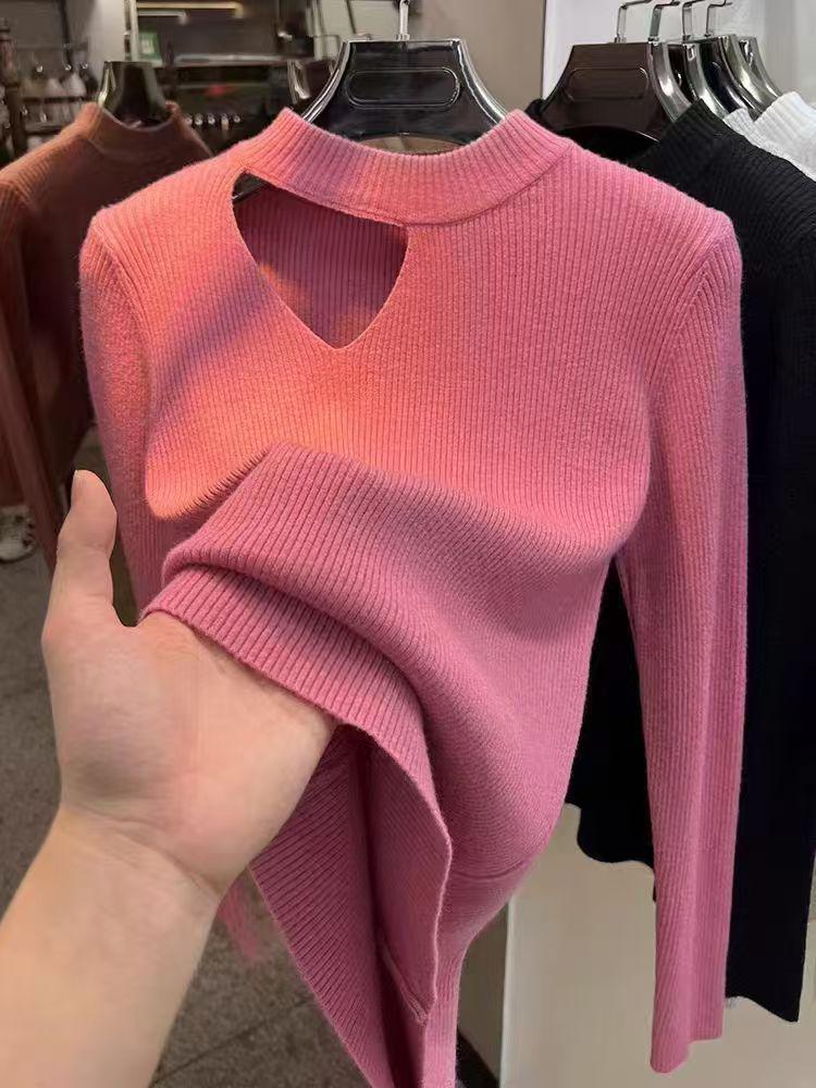 2025 Autumn/Winter Xi Yin Fashion Casual Round Neck Solid Color Long Sleeve Pullover Sweater