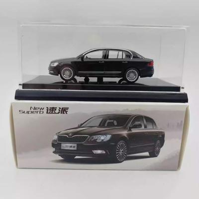 AAAIX1 Diecast Alloy 1/64 Skoda New Superb 30th Anniversary Edition Set Gift Box Dark Brown Car Model For Collection& Display & Gift