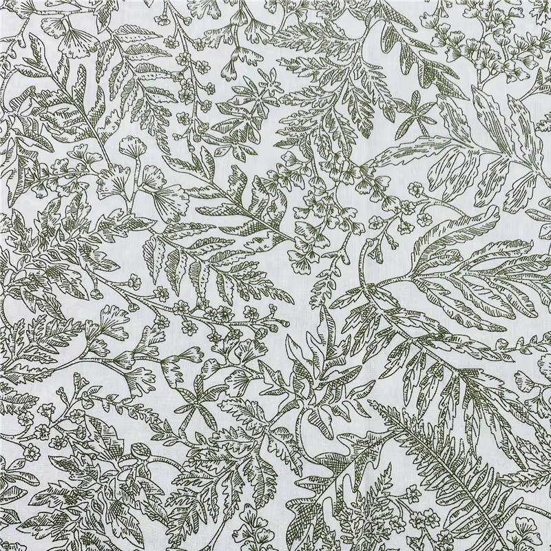 150x50cm Pure Cotton Plant Printed Fabric For Summer Women's Dresses, Shirts Curtains Bedding Handmade DIY Sewing Fabric TJ21948