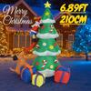 6.89FT Christmas Inflatable Toy Santa Claus Tree Dog Decorations With LED Xmas Decor for Yard Lawn Party Xmas Home Supplies Gift