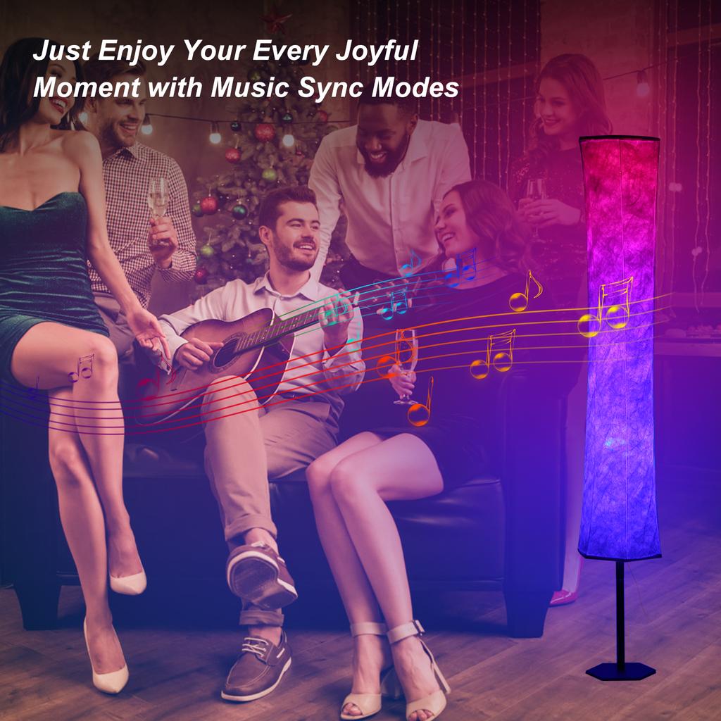 A C85 265V 11W Hexagon RGB Floor Lamp Standing Light Supported Wirelessly Connected  Phone App Control  Controller