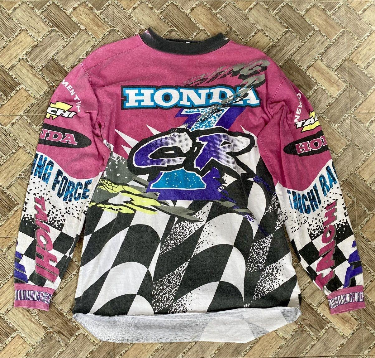 AAFY1 Vintage Honda Moto Cycling Event Uniform Men Women Motorcycle Racing Enthusiasts Long Sleeved Tee Motocross Breathable Jersey 140
