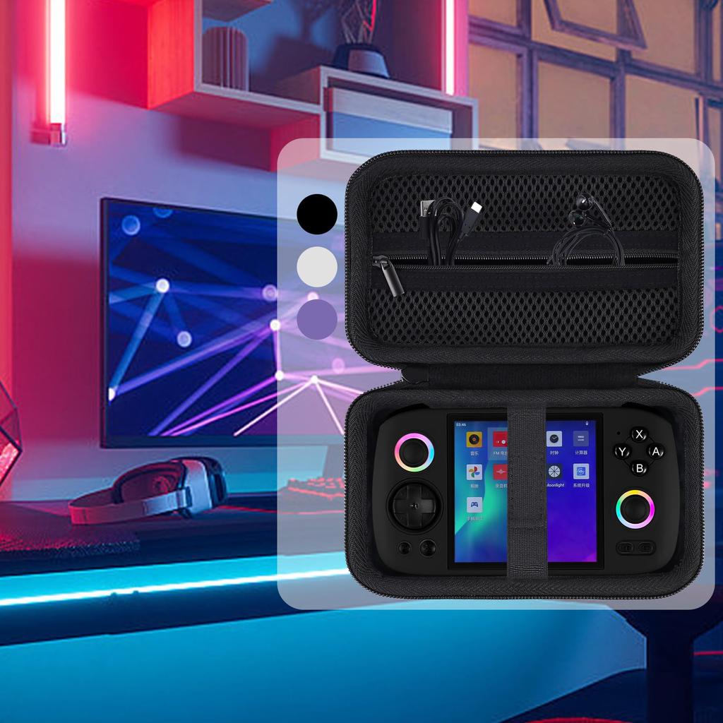 Khanka Aufbewahrungstasche für Anbernic RG Cube und Unisoc T820 Handheld-Spielekonsolen, Schwarz (Nur Fall)