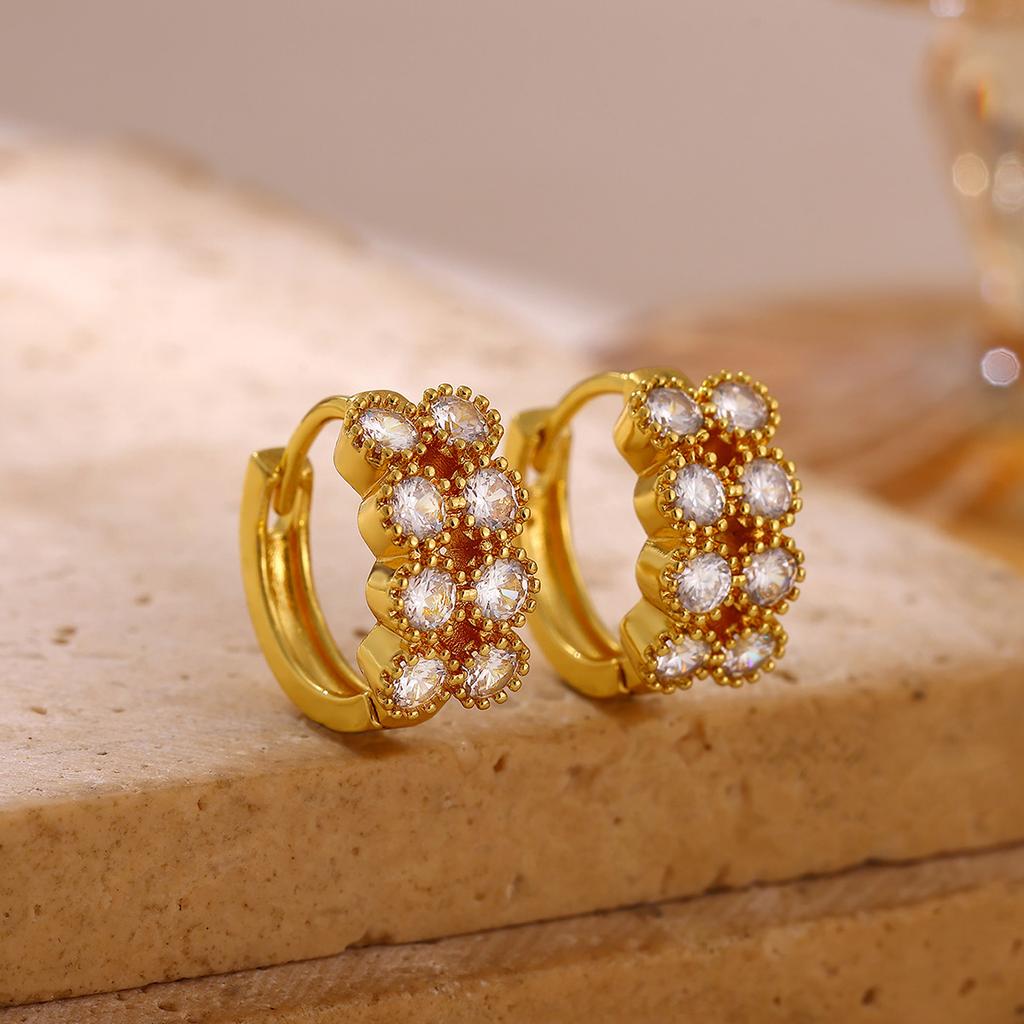 Starfish Drop Hoop Earrings For Women Gold Color Heart Cubic Zirconia Huggie Earring Delicate Beach Jewelry Her Gift Hoops