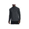 Under Armour Seamless Mixed Color Half-Zip Training Long Sleeve T-Shirt Men Tops Grey 1359875-012