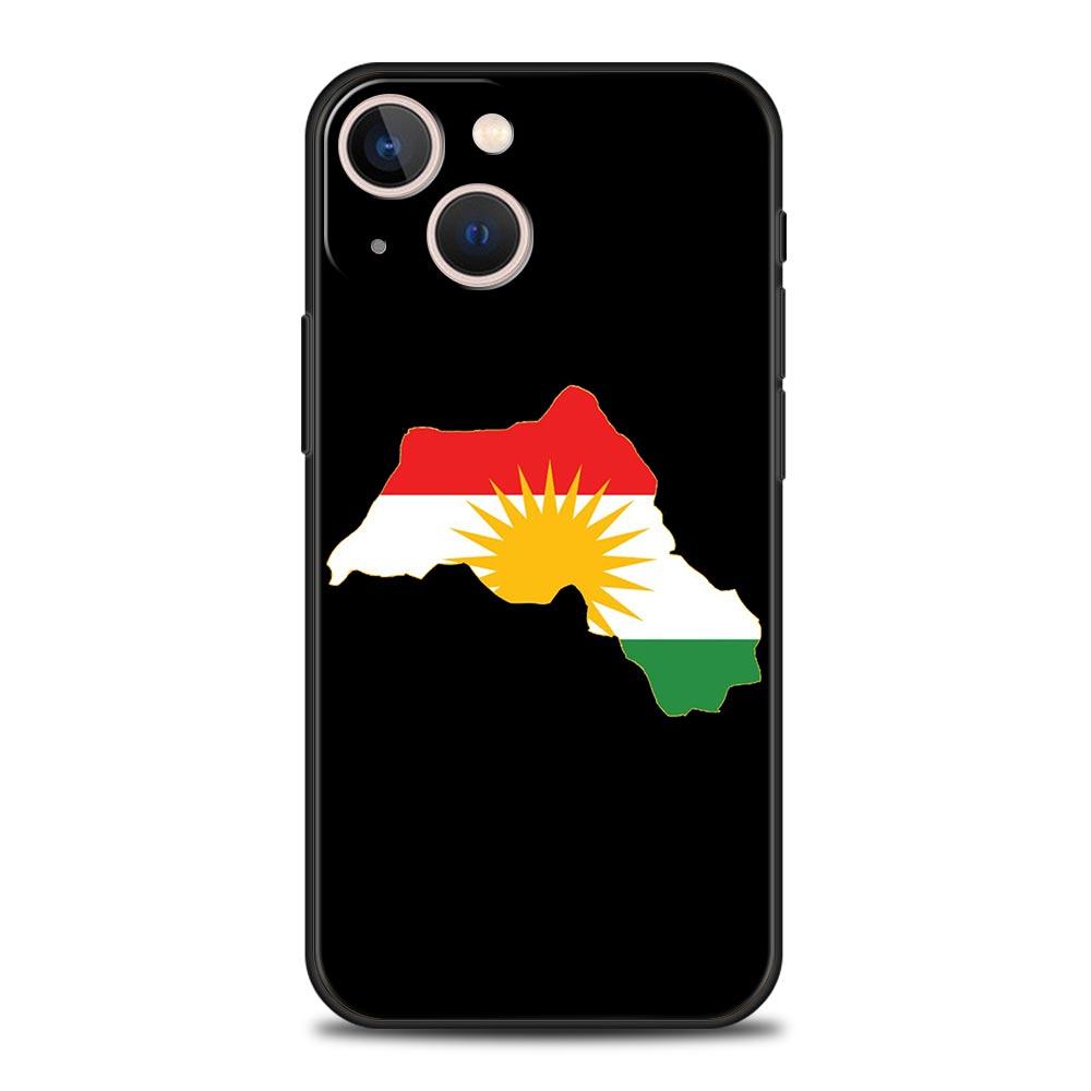 Custodia per Telefono Bandiera del Kurdistan Per iPhone 16 15 14 11 Pro Max 12 13 7 8 Plus X XR XS SE 2020 Morbida Nera