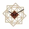 Geometrical Design 12 Inch Handcrafted Stylish Elegant Analog Wooden Wall Clock for Living Room Hall Bedroom Office Gifting Maple Wood