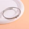 Simple design steel wire opening , fashionable, European and American versatile, send girlfriends round beads, do not fade titanium steel 
