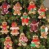 Cute Gingerbread Man Ornament Christmas Tree Hanging Decorations Pendant Holiday Gift