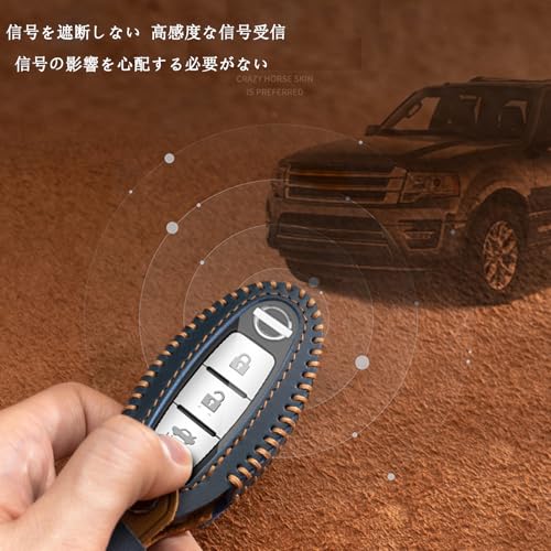 [Rasya] Nissan Key Case Key Cover 3/4 Button Compatible Leather Key Shell Serena C25 C26 C27 Series Note Aura E13 Note E12 Nissan NV350 NV200 Van