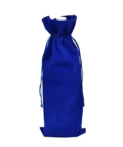10pcs Wine Red Velvet Wine Bottle Bags Champagne Bottle Covers Gift Pouches Velvet Packaging Bag 16cmx38cm (6 X 15 ) 16x38cm(6x15inch)