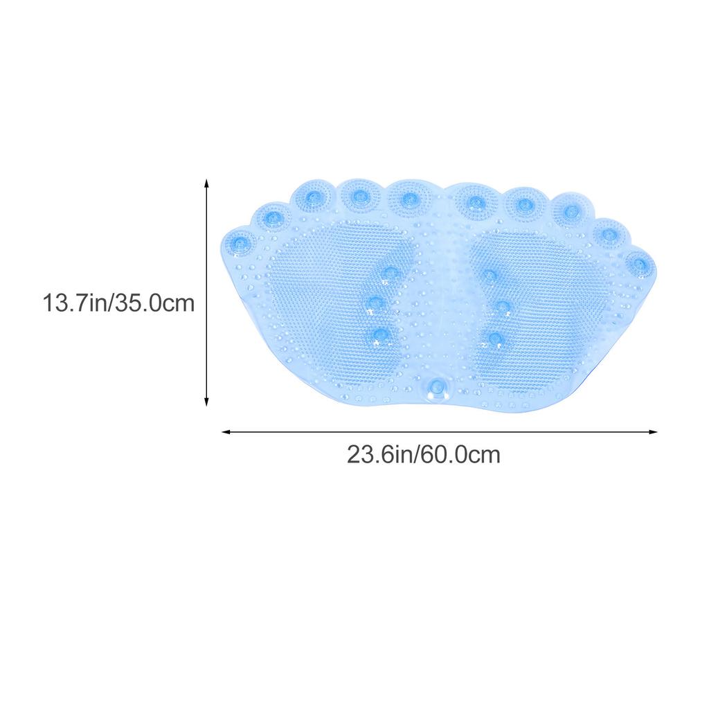 1Pcs Transparent PVC Anti Slip Foot Massage Bath Mat Suction Cup Ground Mat for Shower Stall Sauna Spa Hospital Locker Room