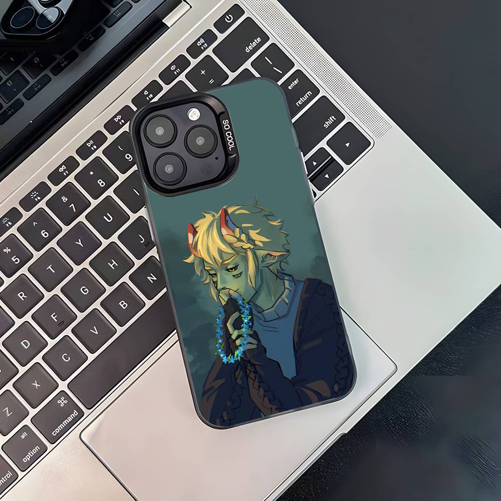 

M-Mushroom Oasis Anime Phone Case For iPhone 17,16,15,14,13,12,11,Pro,Max,Plus,Black Matte Shockproof Cover iPhoneX