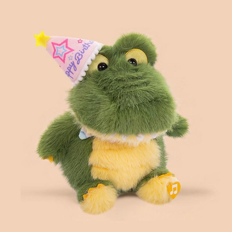 Clapping doll birthday bear doll can sing and swing baby elephant can be recorded to give girls plush toy gifts