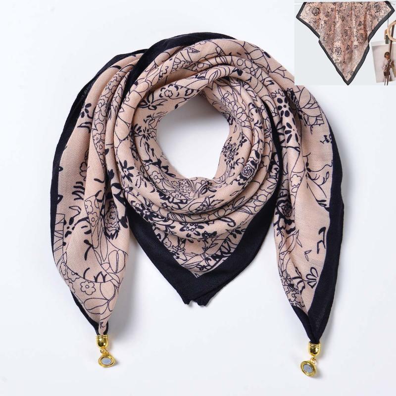 Idyllic small fresh women's imitation silk square scarf silk scarf temperament versatile scarf shawl heat