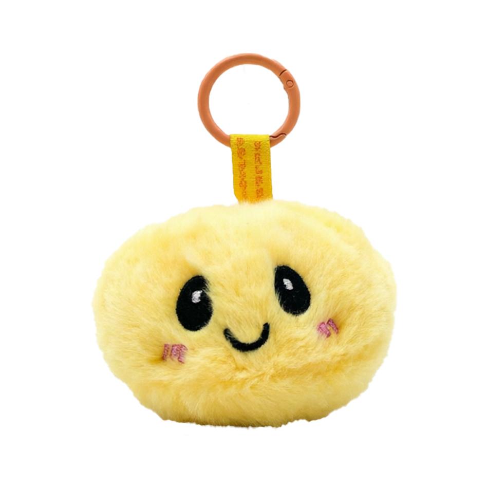 Trendy New Simulation Dumpling Plush Keychain Style Bag Hanging Cute Simulation Backpack Pendant Cartoon Toy Birthday Gift