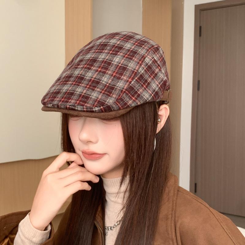 Japanese Wind Forward Hat Children'S Summer Big Head Circumference Versatile Newsboy Hat British Style Painter Hat Duck Tongue Beret