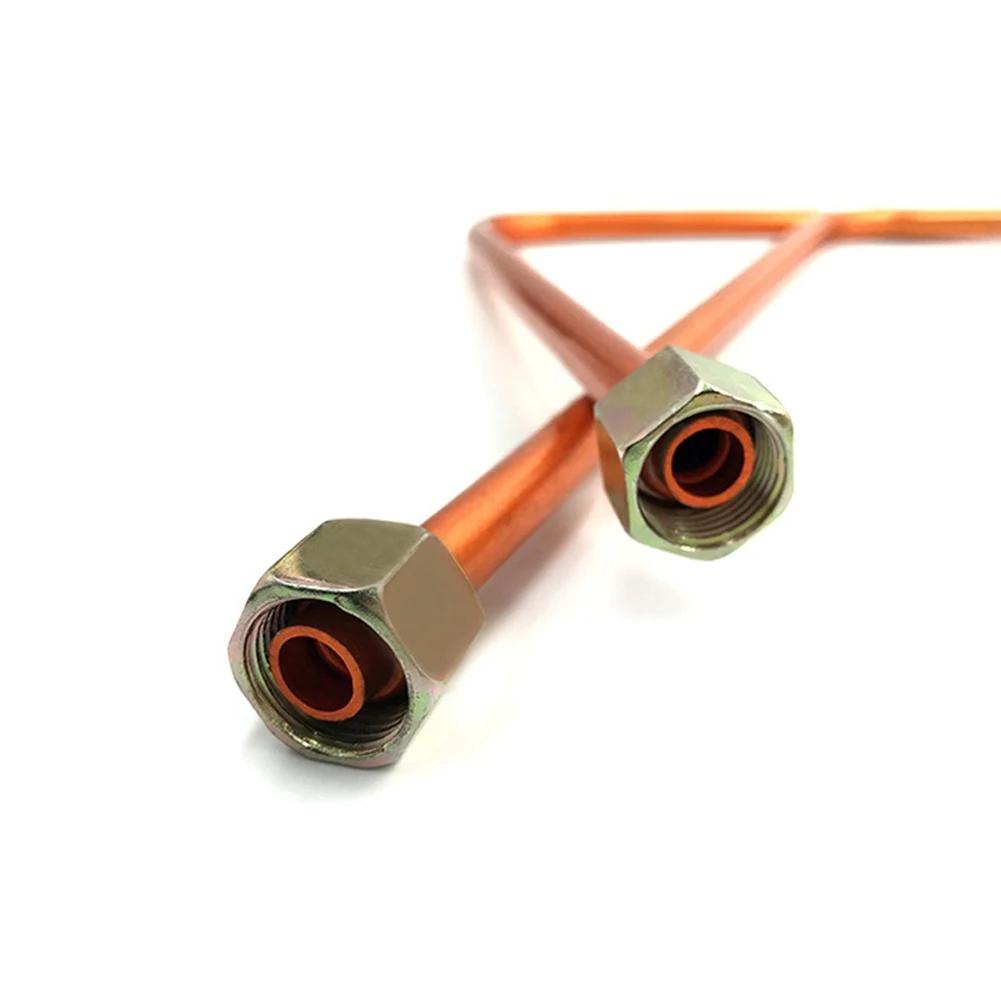 Tubo de Aire Comprimido de Escape Tono Cobre Acoplado Directamente Fácil de Instalar Tubo de Admisión 10 X 450mm/0.4\" X 17.7\"(D*L)