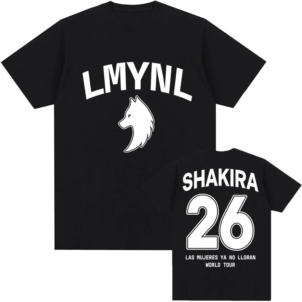 

SHAKIRA Las Mujeres Ya No Lloran T-shirt Short Sleeve Cotton Unisex Streetwear Tees O-neck Fashion Men/Women Tshirts Print Band T-shirt summer Tops XS