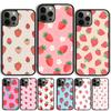Pink Strawberry Pattern Coque Shell For iPhone 17 Air 15 16 14 13 12 Pro Max 11 Pro Max Plus Phone Case Cover
