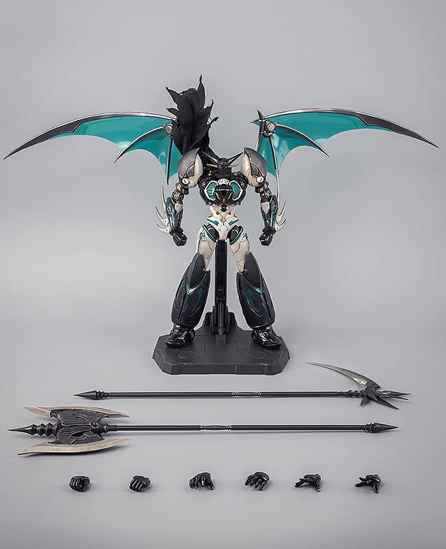 Robodo Original Version Shin Getter Robo Shin Getter 1 Threezero Arranged Version Black Made of Alloy Scarf Is Made of Cloth Painted Movable Figure