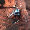 Adjustable Open Ring Men Women Sterling Crown Frog Design Vintage Artisan Jewelry