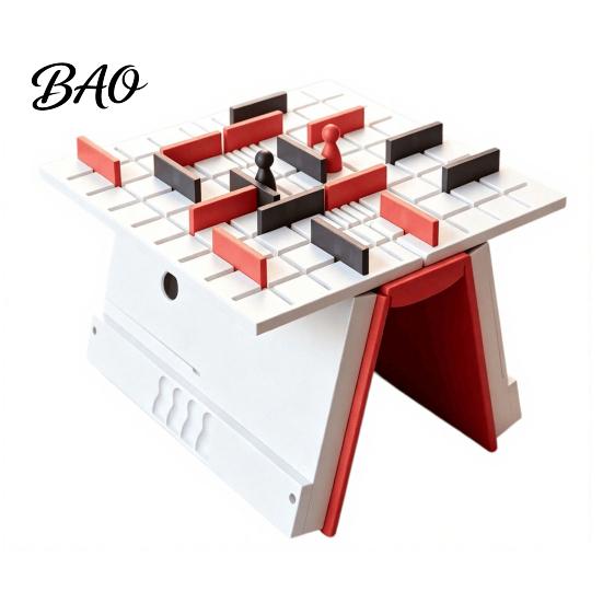 Compact Travel Chess Set Wall Strategy Board Game, Book Shaped Portable Maze Tabletop Game with Built?in Storage, Artistic Display Piece 3D Printed