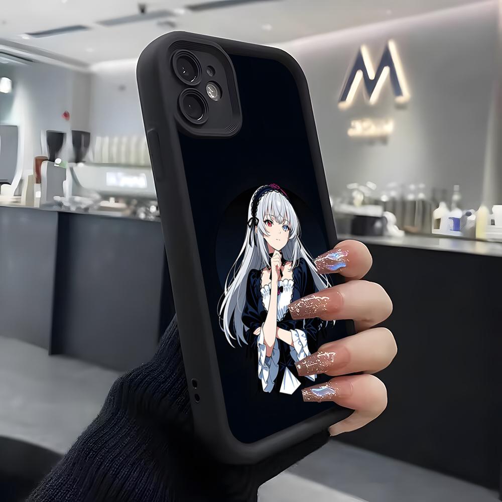 Rozen Maiden Phone Case For IPhone Air 17 Pro Max 16 E 15 14 Pro Max 13 12 11 Mini Plus Soft Silicone Black Cover